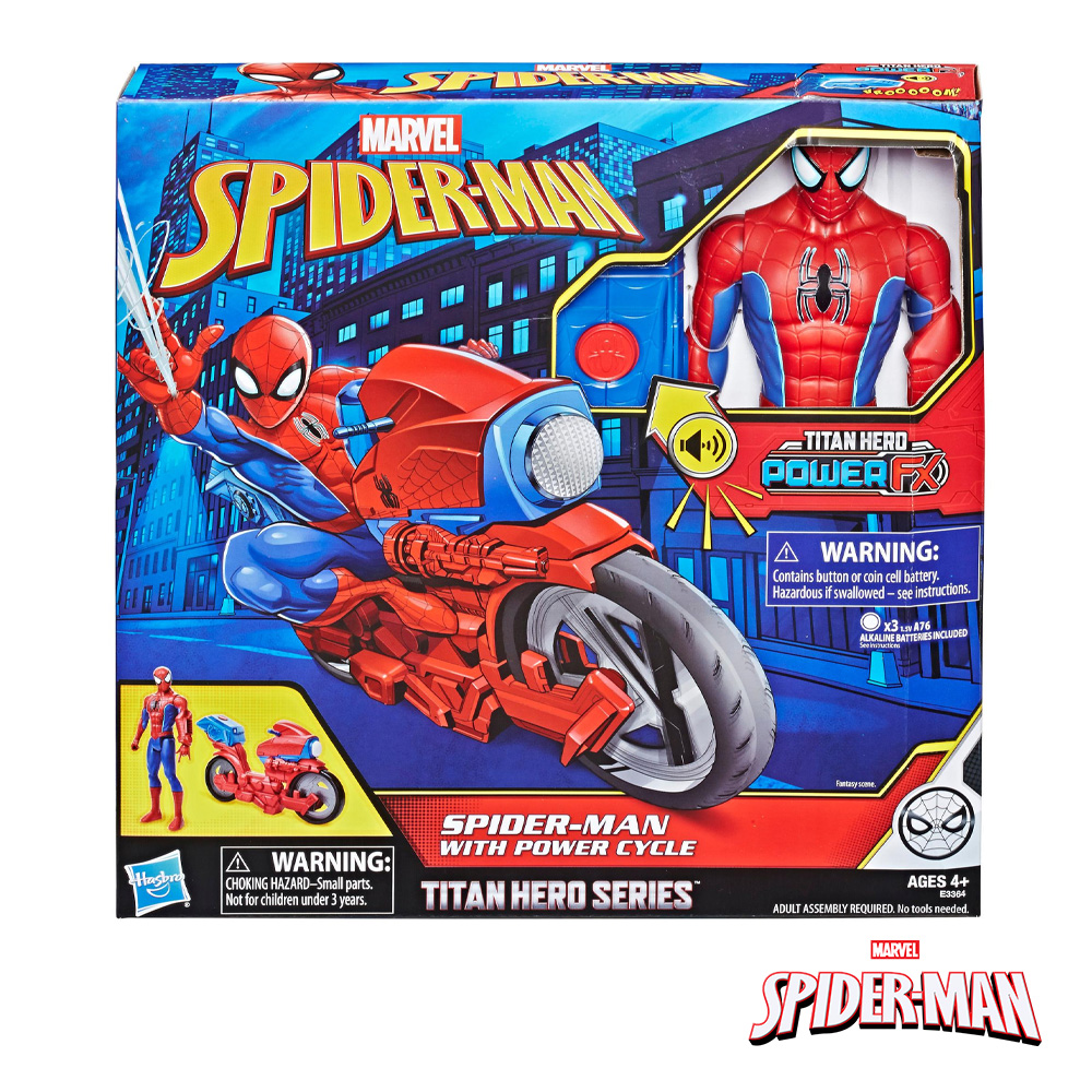 Hasbro - Spider-man - Moto Aranha Spider-Man - Conjunto de Jogo com Figura  e Projéteis ㅤ, SPIDERMAN